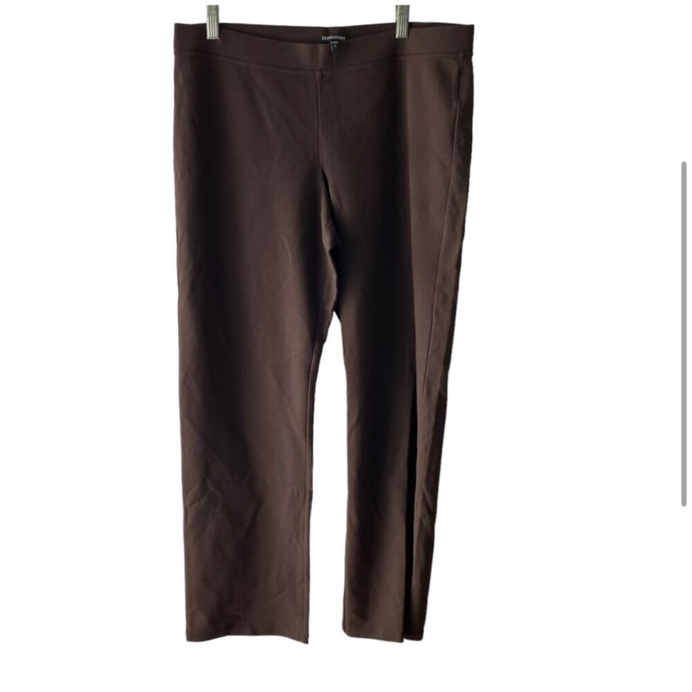 Eileen‎ Fisher Straight Pant Yoke Rayon Knit Musel Brown size XL - Picture 2 of 5